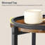 Petite table d'appoint ronde, table basse haute à 3 niveaux pour canapé, table de chevet mince, table de bout décorative circulaire pour salon, coin, chambre à coucher