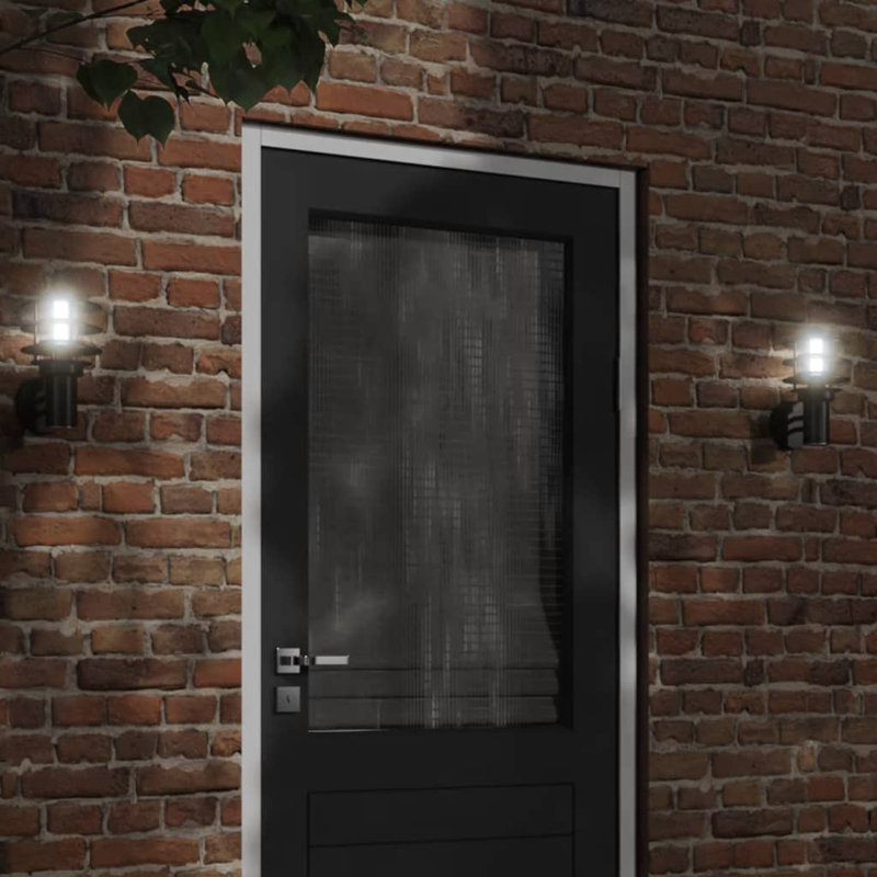 Plug-in 1 Light Outdoor Wall Light, Black