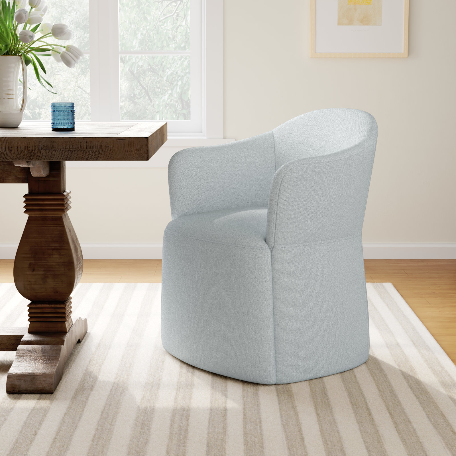 Janina Dining Armchair, Effie Fog