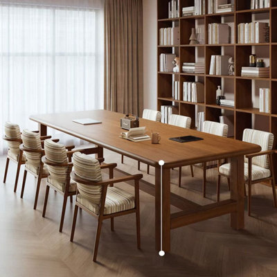 Solid wood rectangular desk