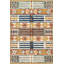 Tapis tissé à motif de triangles orange-542583586