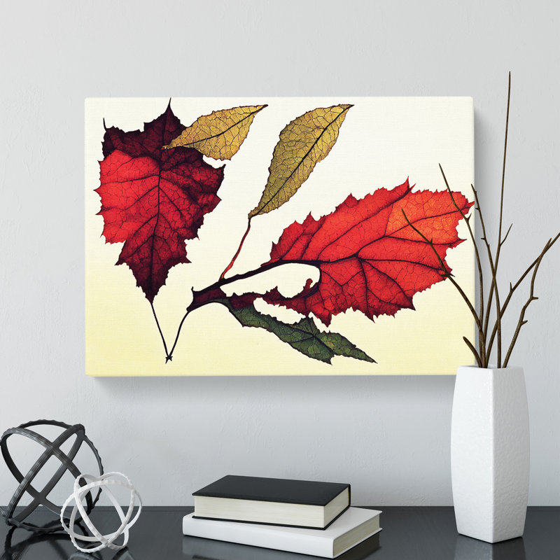 Enlightening Autumn Leaf - Wrapped Canvas, 35cm H x 50cm W x 3cm D