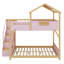 Lit superposé élégant pour enfants avec escalier pratique et lumières DEL-1050705928-1050705929