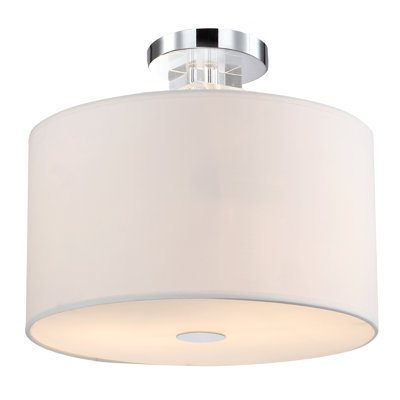 Charleville 2 - Light Chrome Semi Flush Mount With Shade
