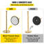 VEVOR 37.8 H x 60 W Steel And Iron Barriers Stanchions