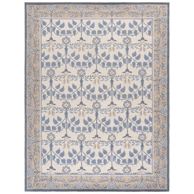 Martha Stewart Hand Tufted Wool, Cotton Floral Outdoor Rug