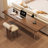 Tan+Clear Rectangular Solid Wood+Acrylic desks-107362653