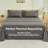 4 Piece Twin Size Sheet Set, 100% Rayon Derived from Bamboo Sheet Set, Cooling & Breathable, Luxury Silky Soft, Deep Pocket up to 16", Gray-122871994-122871996