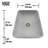 BrightonLorca Gothic 22" L x 15" W x 5" H Rectangular Concrete Vessel Bathroom Sink with 12" H Faucet