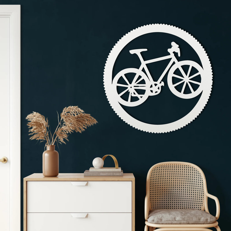 Pruitt Glam Transportation Wall Decor on Metal, 45cm H x 45cm W, White
