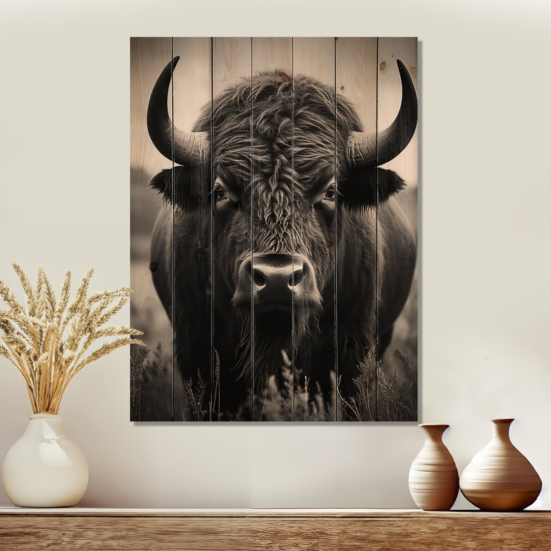 Lily - Animals Wood Print On Natural Pine Wood, 32" H x 24" W