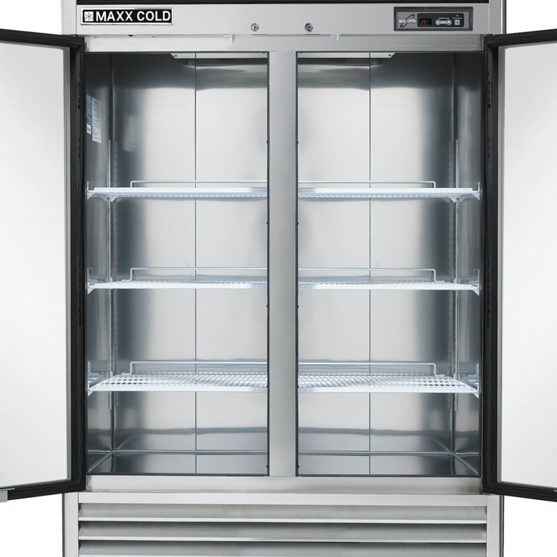 Maxx Cold 54'' Stainless Steel Double Door Commercial Refrigerator