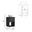 Meuble-lavabo simple 18 po, une tablette ouverte, une armoire à porte simple - Noir