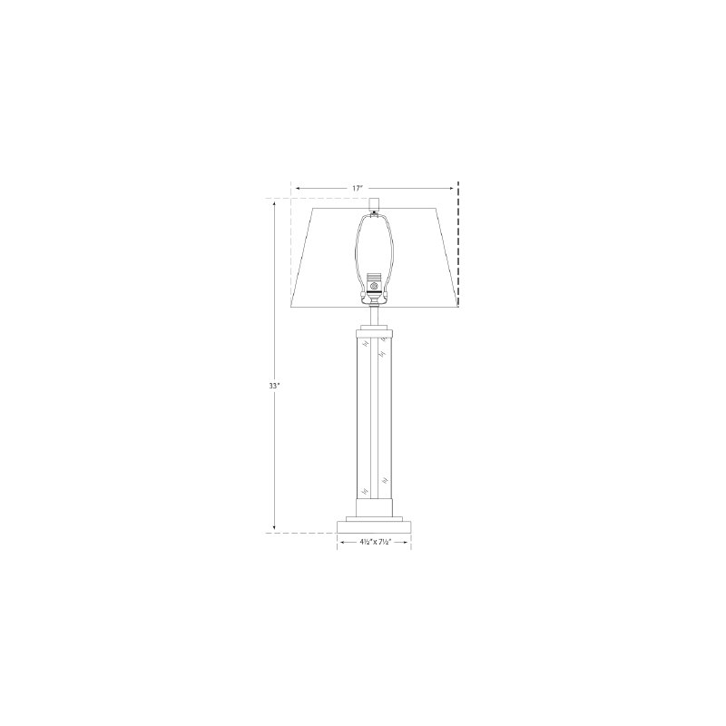 Wright Table Lamp, Fabric