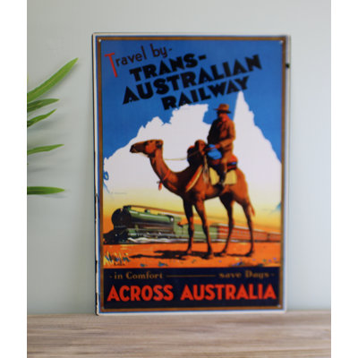 Retro Advertising Trans Australian Railway Sign