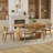 Modern Farmhouse Dining Chair With Upholstered Seat - Solid Oak Wood, Carved Back & Short Arms-120743900