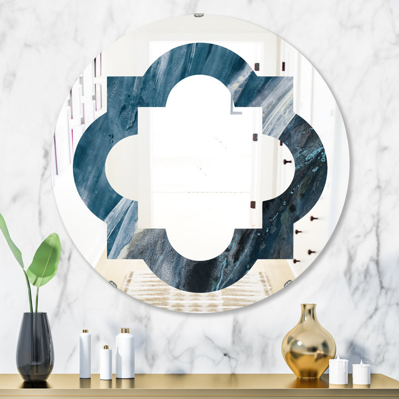 Miroir mural éclectique Quatrefoil Splash, H 23,6 po x l 23,6 po
