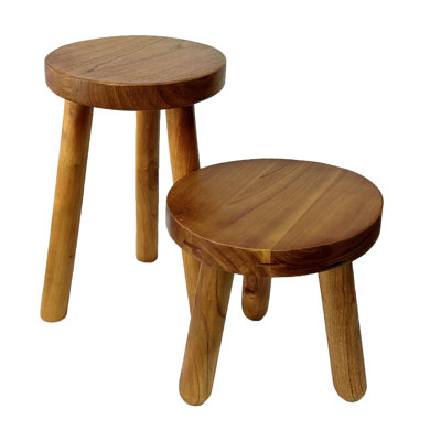 Teak Wood Plant Stand Set Of 2