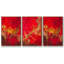 Cuivre et rouge I, ensemble de 3 toiles encadrées sur toile-1553556592-1553556591