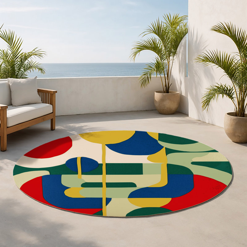 Tapis intérieur et extérieur Peppy Charm, Rond 5 pi