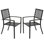 Chaises de patio en fer empilables Hughey 