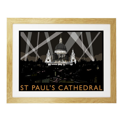 'St Pauls Cathedral Night' by Richard O'Neil - Print