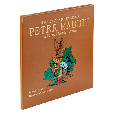 Graphic Image The Classic Tale Of Peter Rabbit Coffee Table Book, Leather, Tan