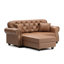 Canapé rembourré en similicuir Mid-Century 63 po Lethmoss-130715475-130715478-130715483