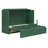 Queen Murphy Bed With Large Drawers,Green