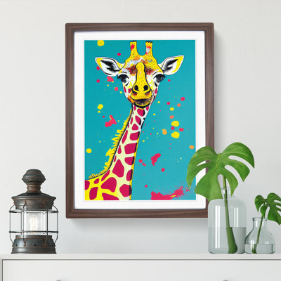 XV1022-1588X Colourful Giraffe No.2 1 Piece Single Picture Frame Wall Art