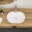 Lavabo de salle de bain ovale en céramique 12,19 po Go Peak Track