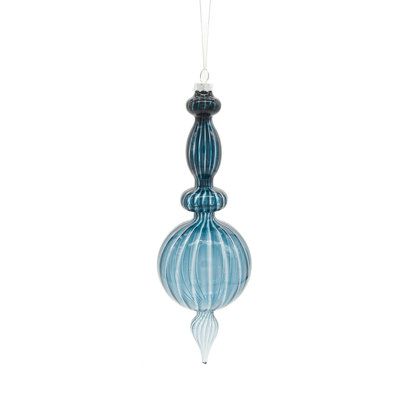 Fredreick 10'' Striped Glass Finial Ornament