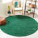 Vision Striped Area Rug In Dark Green