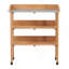 Table de rempotage 30 po x 14,5 po x 35,5 po avec plateau en métal, banc de travail extérieur à 3 couches avec crochet pour le jardin, poste de travail en bois massif pour le garage-1315626701