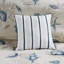 Ensemble d'édredon en satin de coton 7 pièces bleu