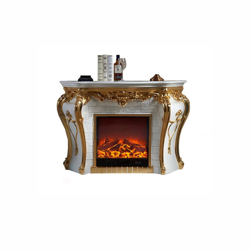 56.3"Ivory White Landscape Electric Fireplace