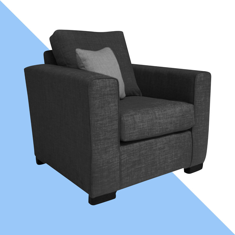 Ophelia Upholstered Armchair, No, Charcoal