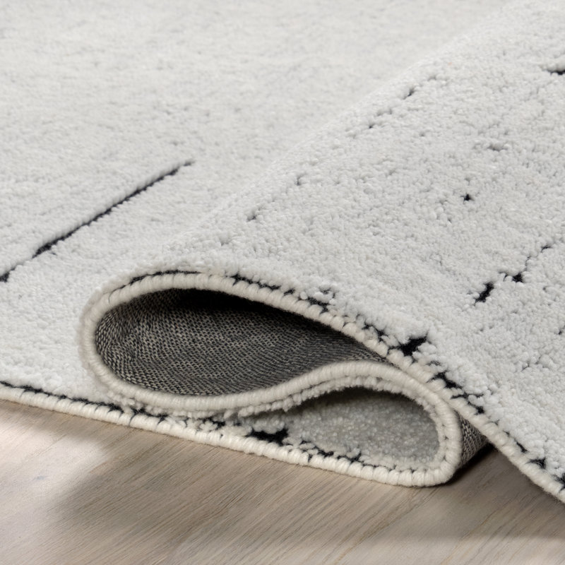 Davos Tiled Wool Area Rug, Rectangle 4' x 6'