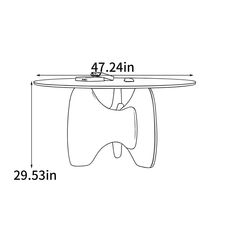 Table de salle à manger Priester, H 29,53 po x L 47,24 po x l 47,24 po