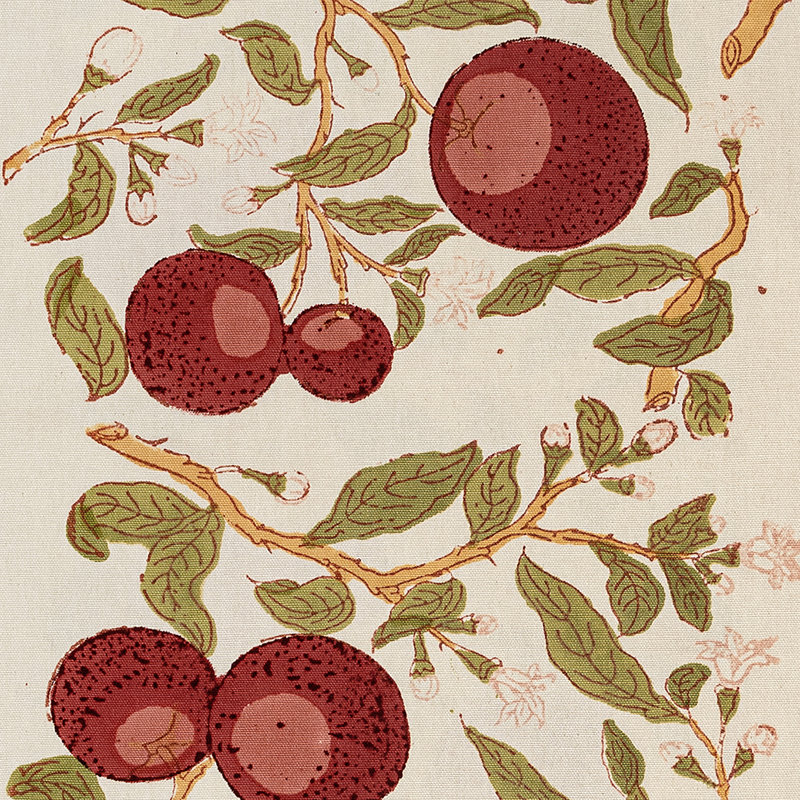 Orange Tree Table Runner - Red Green, 90" L x 16" W