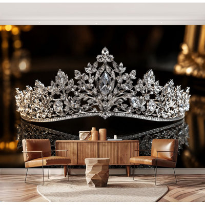 Wall Mural Peel and Stick Wallpaper tiara royal crowns pictures Self-Adhesive Removable Contact Paper Wall Decor for Living Room Bedroom 69"H x 96"W