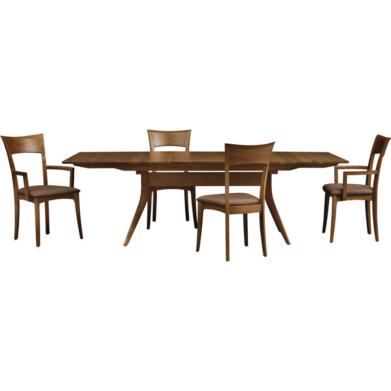 Catalina Trestle Extensions Table, 30" H x 66" L x 46" W, Walnut