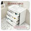 Ensemble de meuble-lavabo autoportant 30 po avec lavabo en céramique, rangement à 3 tiroirs avec glissières à fermeture en douceur, poignées positionnables, grain de bois noir et blanc