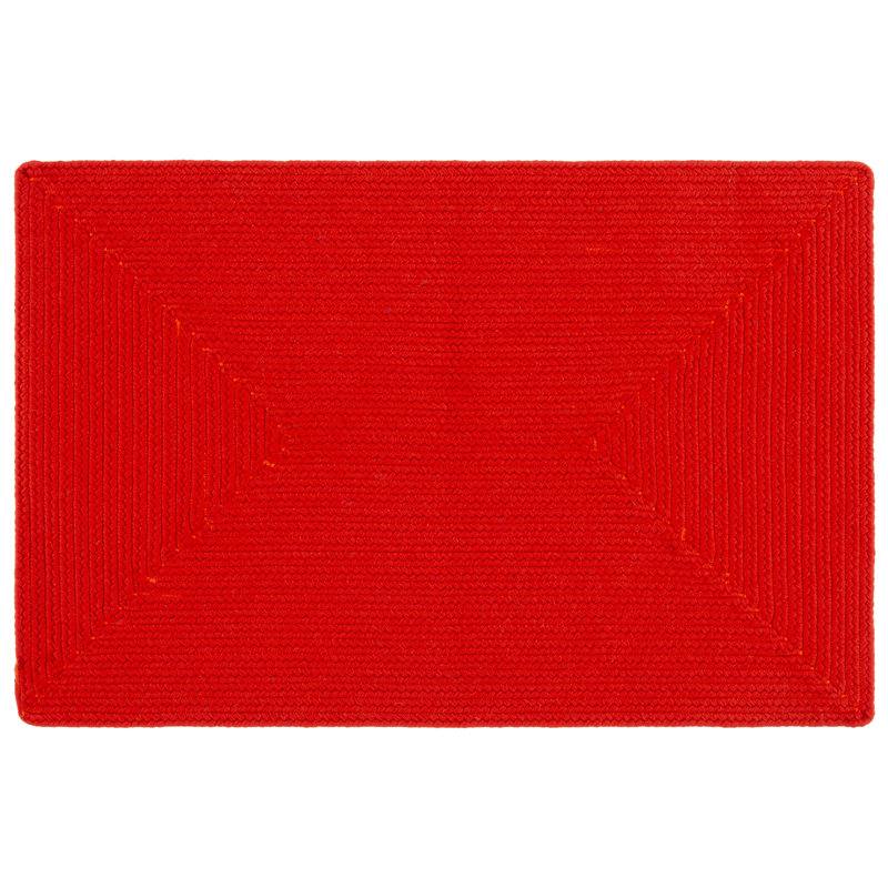 Tapis d'intérieur / extérieur de couleur unie tissé à la main Kemarion Performance, Rectangle 2 pi 6 po x 4 pi