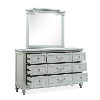 Commode à tiroirs avec miroir de paysage