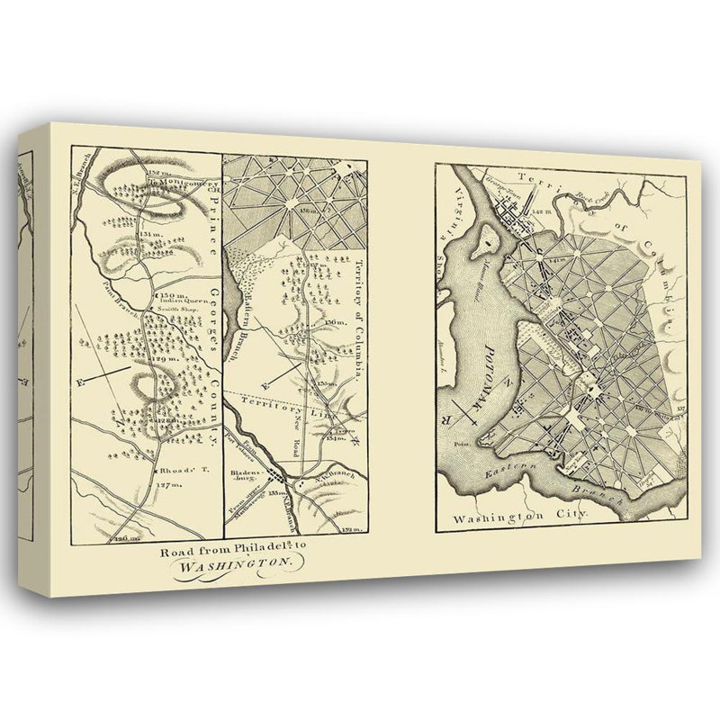 Art sur toile tendue par Red Barrel Studio® Moore Gallery: Bladensburg, Georgetown, Washington DC, Moore, H 36 po x l 48 po