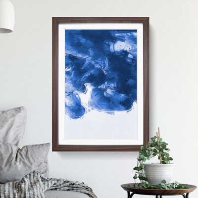 Velvet Blue in Abstract - Framed Print