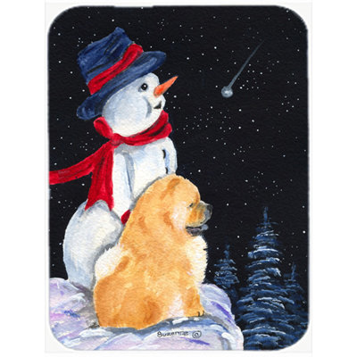 Niam with Chow Chow Glass Cutting Board