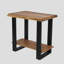 Table de bout à 2 niveaux en bois massif Beames Live Edge avec rangement-124438186