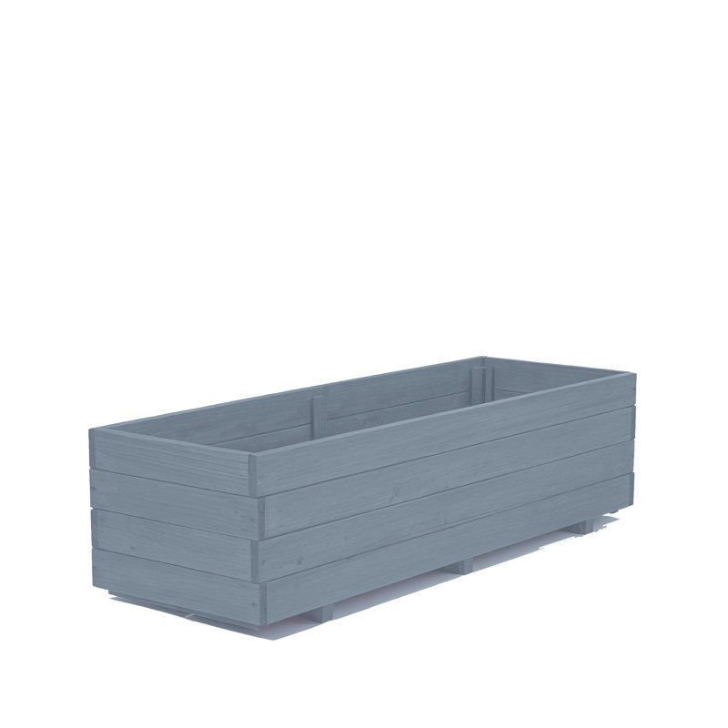 Handmade Wood Planter Box, Grey, 32cm H x 119.89cm W x 39.88cm D